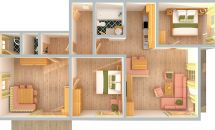 Grundriss Appartement 3